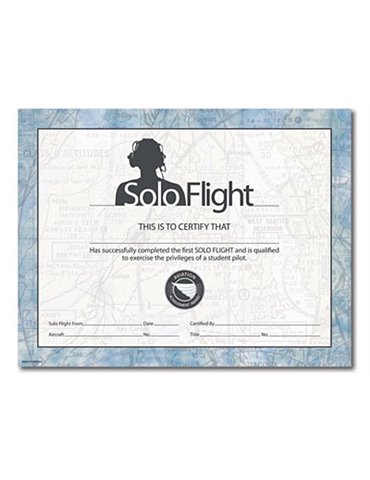 Certificates SOLO FLIGHT