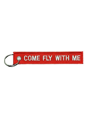 Cloth Key Rings with Metal Ring  COME FLY WITH ME