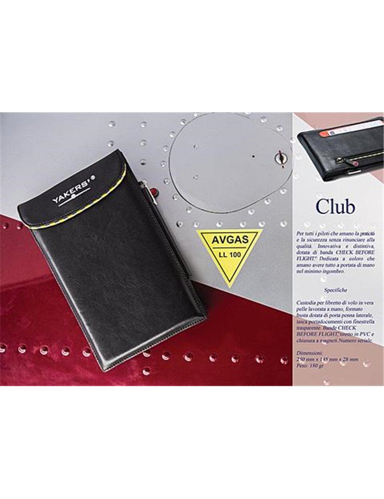 Pilot Logbook EU FCL.050 with leather "Club" cover