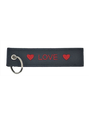 Cloth Key Rings with Metal Ring  LOVE