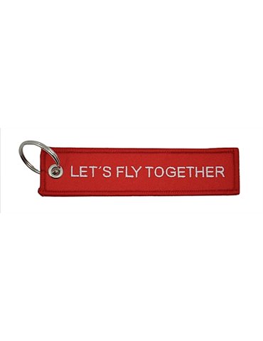Cloth Key Rings with Metal Ring  Let´s Fly Together