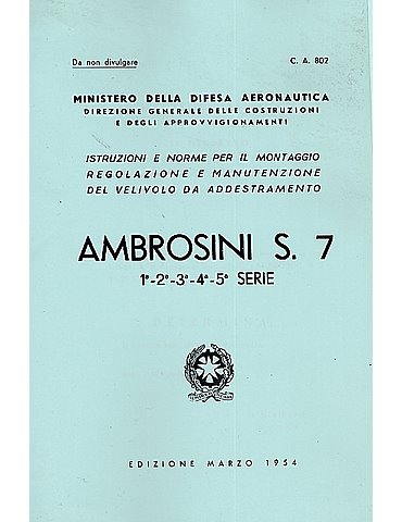 Manuale Manutenzione - Ambrosini S-7