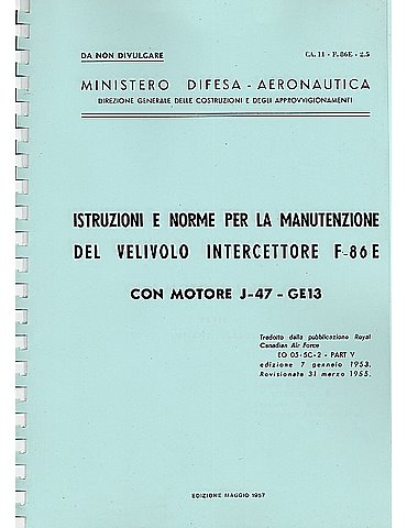 Manuale Manutenzione - North American F-86 E