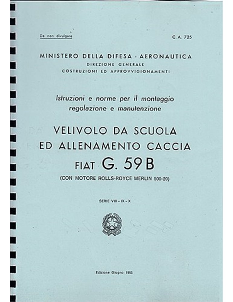 Manuale Manutenzione - Fiat G-59 B