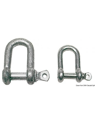 Shackle made of galvanized steel