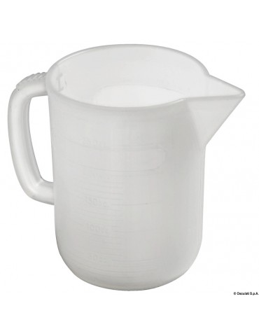 Graduated jug for mixing oil